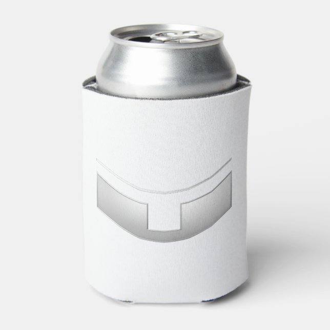 3-D Look Silver Priest's or Minister's Collar Can Cooler (Can Front)