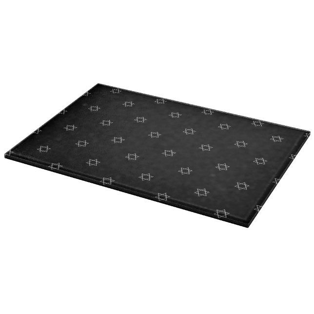 3-D Look Silver Star of David Cutting Board (Corner)