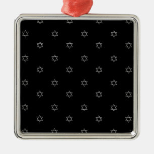 3-D Look Silver Star of David Metal Tree Decoration