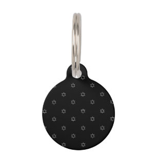 3-D Look Silver Star of David Pet Tag