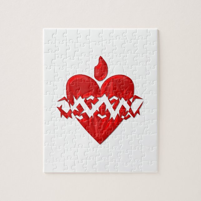"3-D" Sacred Heart of Jesus Jigsaw Puzzle (Vertical)