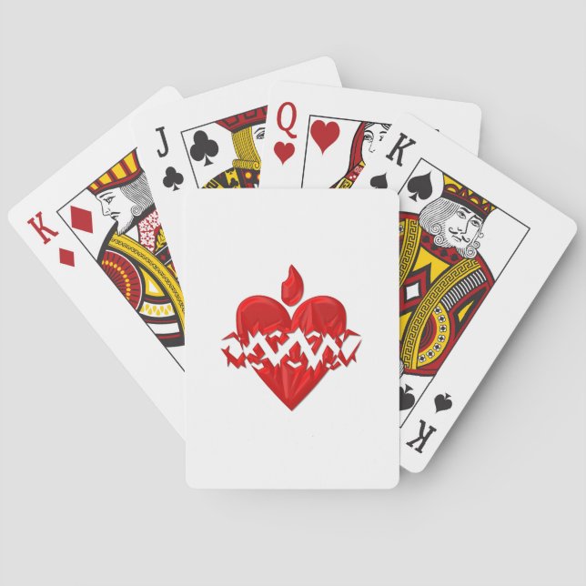 "3-D" Sacred Heart of Jesus Playing Cards (Back)