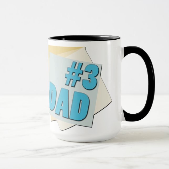 #3 Dad - Fathers Day - Mug (Right)