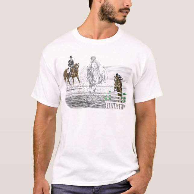 3-Day Eventing Horses Combined Training T-Shirt (Front)