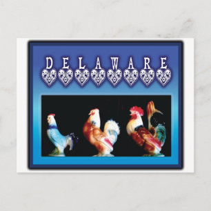 3 Delaware Chickens Postcard