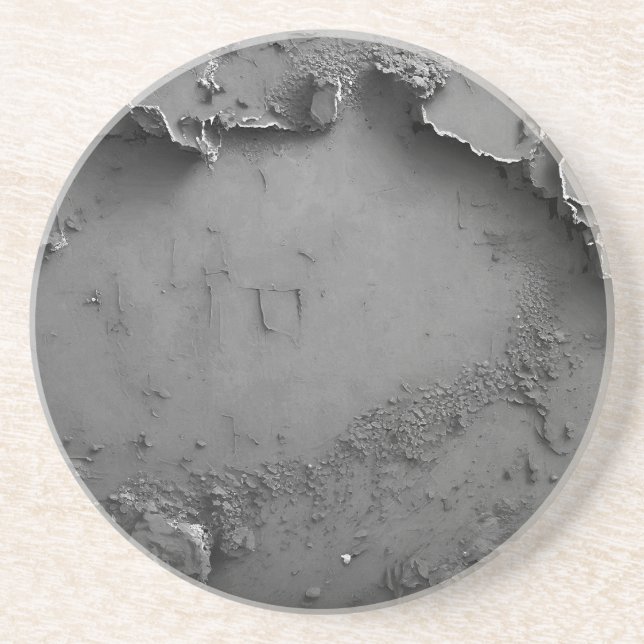 3 Dimensional Grey Rustic Design Coaster (Front)