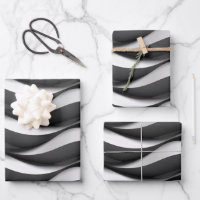 3 Dimensional Wavy Black and White Pattern