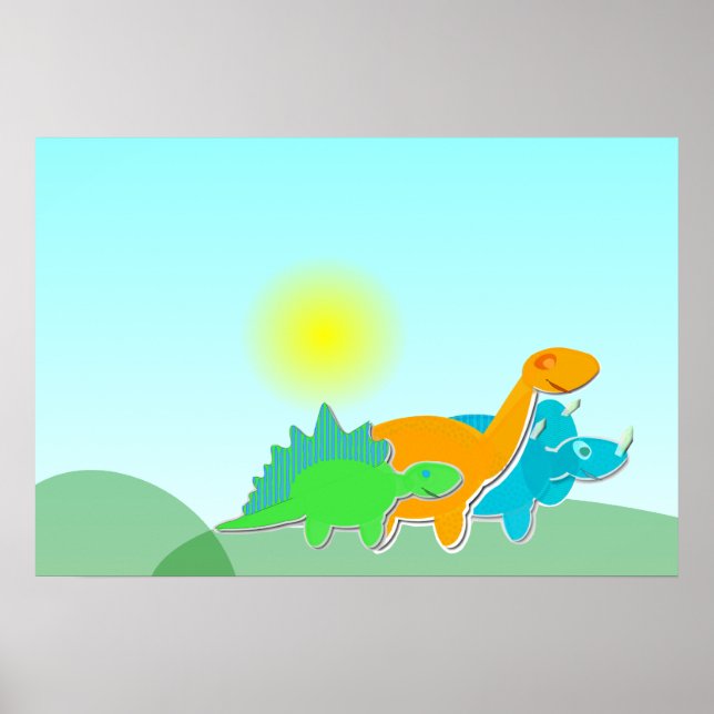 3 Dinosaur Friends Poster (Front)