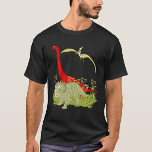 3 Dinosaurs, Giant Dandelion, Triceratops T-Shirt