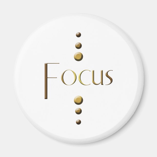 3 Dot Gold Block Focus Magnet (Front)