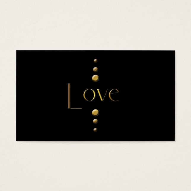 3 Dot Gold Block Love & Black Background (Front)