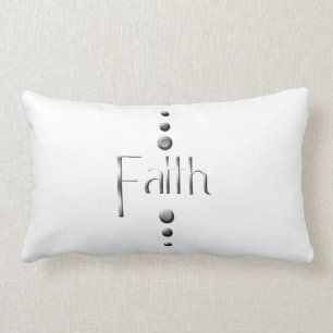 3 Dot Silver Block Faith Lumbar Cushion
