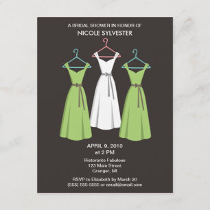 3 Dresses Bridal Shower Invitations