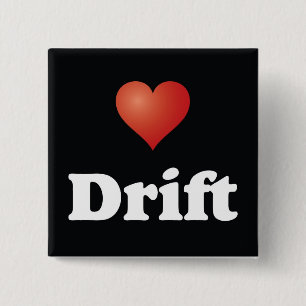 <3 Drift [Button] 15 Cm Square Badge