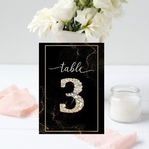 3 Elegant Diamond Printable Table Numbers