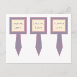 3 Elegant Purple Wedding Cup Cake Picks Postcard