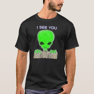 3-Eyed Alien (front & back) T-Shirt
