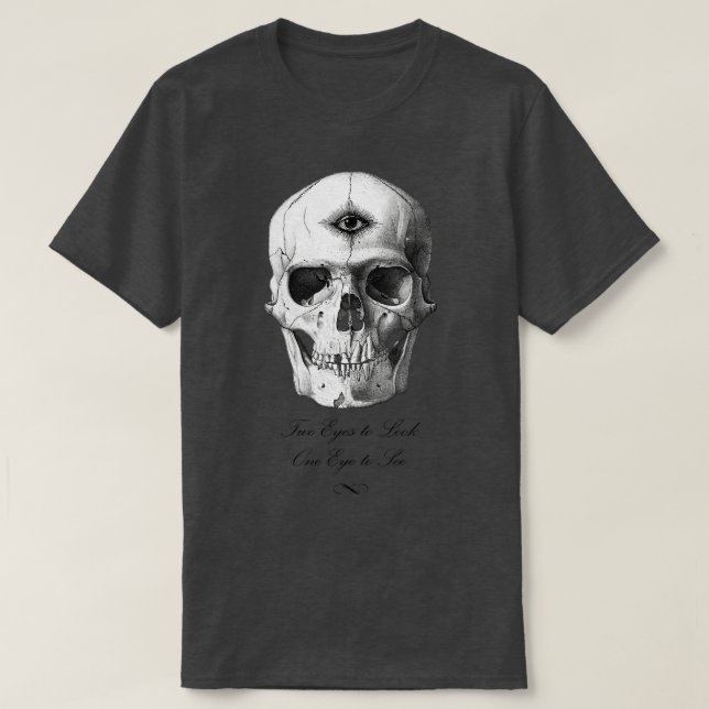 3 Eyes Skull T-Shirt (Design Front)