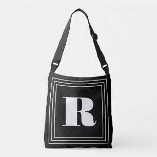 3 Frame Monogram Black & White Crossbody Bag