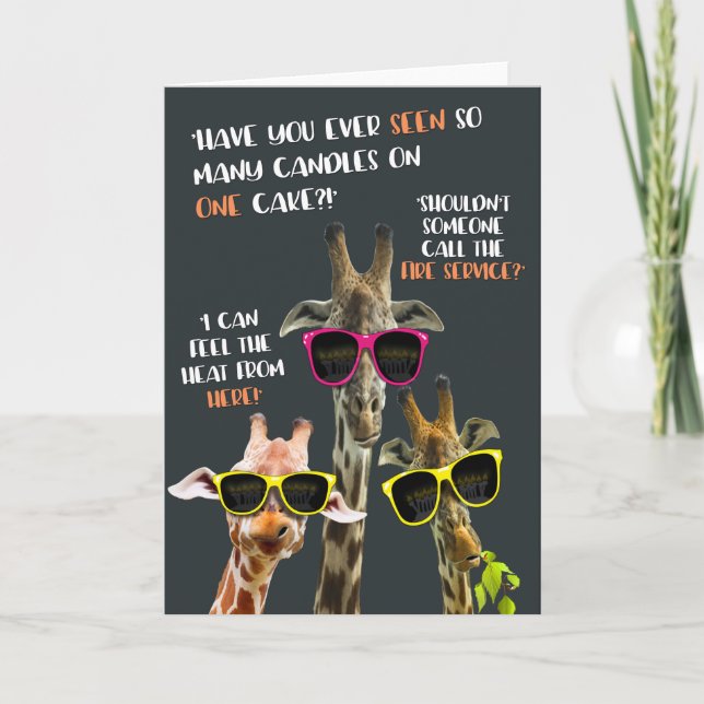 3 giraffes card (Front)