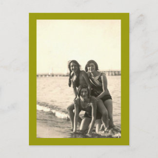 3 Girls On the Beach Postcard