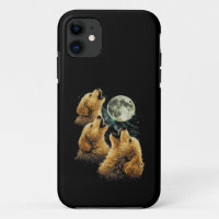 3 Golden Doodle Dogs Howling at the Moon Cute dogs