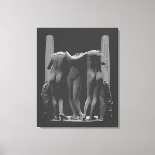 3 Graces Print Roman Art Print Stretched Canvas