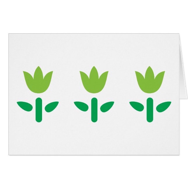 3 Green Flowers (Front Horizontal)