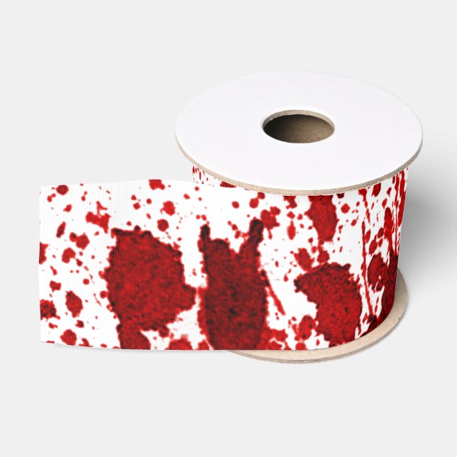 3" Grosgrain Ribbon Blood Splatter Vampire Gothic (Spool)