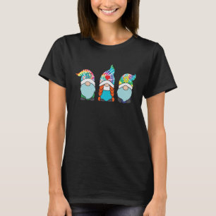 3 Hippie Gnomes Tie Dye Hat Retro Peace Groovy Psy T-Shirt