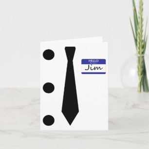 3 Hole Punch Jim Costume Easy Halloween T Shirt  Card