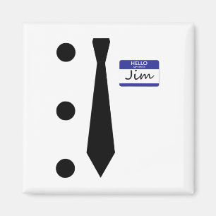 3 Hole Punch Jim Costume Easy Halloween T Shirt  Magnet