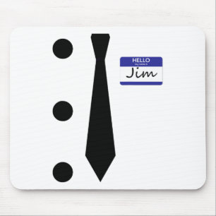3 Hole Punch Jim Costume Easy Halloween T Shirt  Mouse Pad