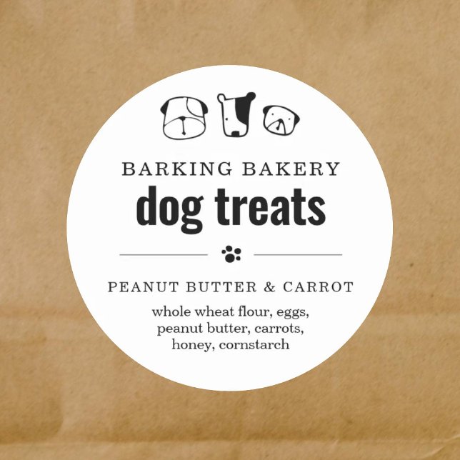 3" Homemade Dog Bakery Business Treat Label (Creator Uploaded)