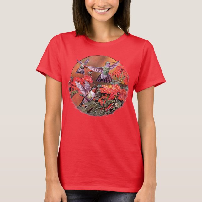 3 Hummingbirds Bird Tee T-shirt (Front)
