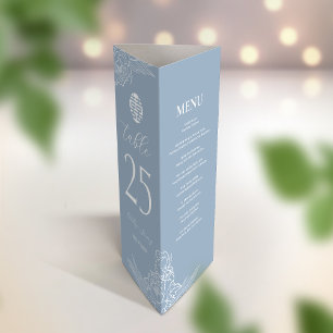 3 in 1 Table number, Menu & thank you card