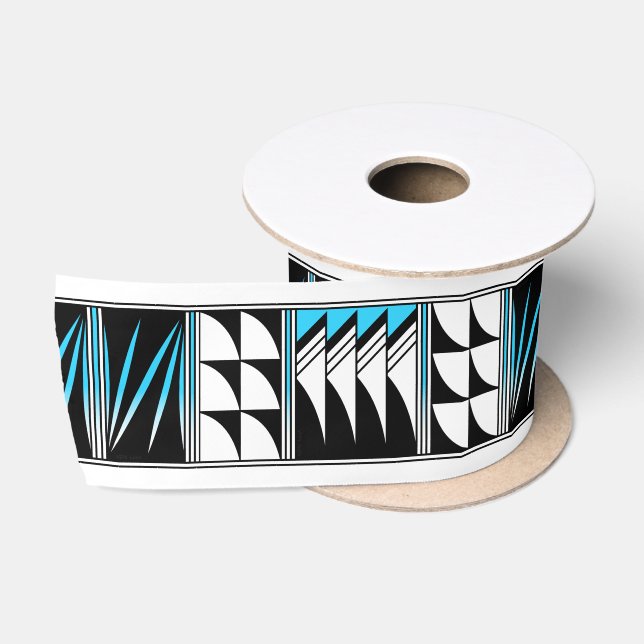 3 Inch Blessed Feathers in Turquoise Satin Ribbon (Spool)