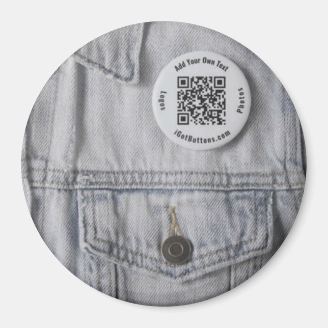 3 Inch Custom Button Magnet (Front)