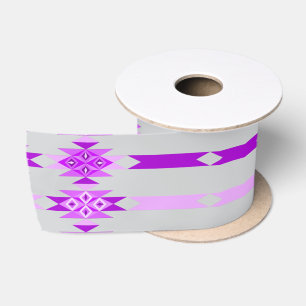 3 Inch Desert Diamonds on Grey Satin Ribbon
