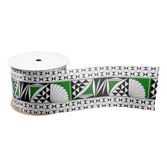 3 Inch Southwest Sunrise in Green Satin Ribbon (Spool)