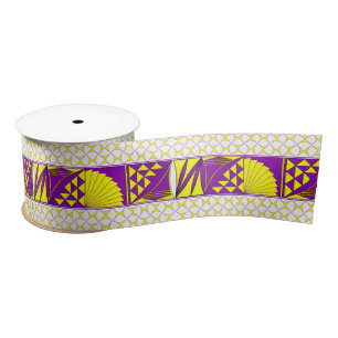 3 Inch Southwest Sunrise in Yel/Pur Satin Ribbon
