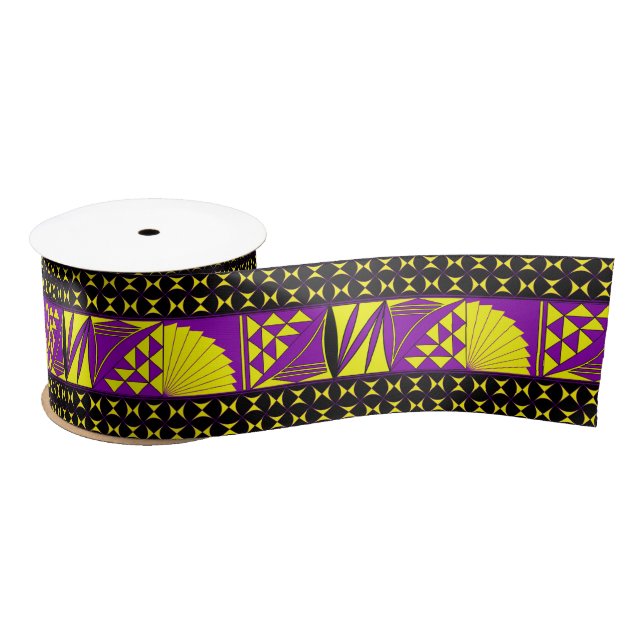 3 Inch Southwest Sunrise in Yel/Pur Satin Ribbon (Spool)