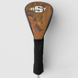 3 Initial Letter Monogram Rusty Steel Plate Look G Golf Head Cover