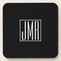 3 Initials Monogram | Black & White (or diy colour