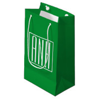 3 Initials Monogram | Green & White