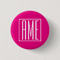 3 Initials Monogram | White On Hot Pink