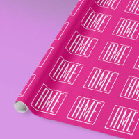 3 Initials Monogram | White On Hot Pink