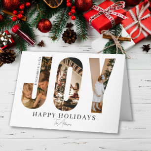 3 JOY Photo Holiday Card Custom Family