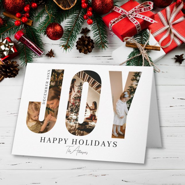 3 JOY Photo Holiday Card Custom Family (Creator Uploaded)