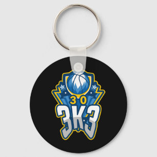 3 K 3 Point Basketball Record 3000 Three Pointers  Key Ring